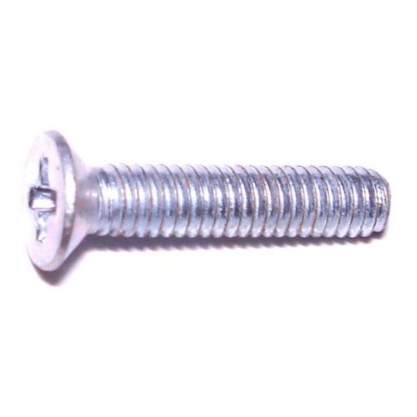 2.5mm-0.45 x 12mm Zinc Plated Class 4.8 Steel Coarse Thread Phillips Flat Head Machine Screws