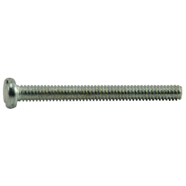 2mm-0.4 x 20mm Zinc Plated Class 4.8 Steel Coarse Thread Slotted Pan Head Machine Screws