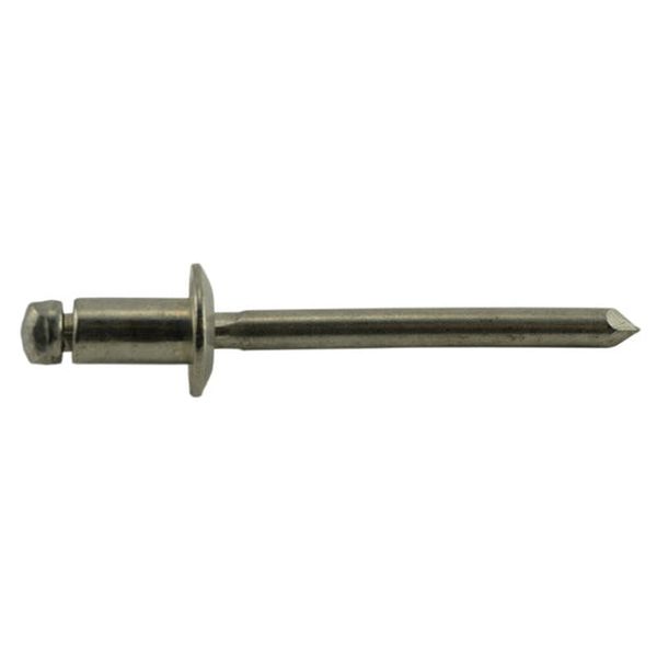 3/16" - 1/16" x 1/8" 18-8 Stainless Steel Dome Head Blind Pop Rivets