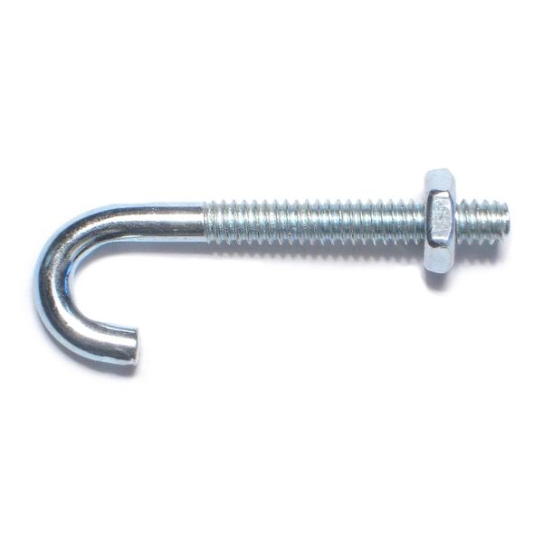 3/16" x 5/16" x 1-7/8" Zinc Plated Steel Coarse Thread J Bolts