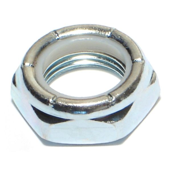 3/4"-16 Zinc Plated Grade 2 Steel Fine Thread Nylon Thin Lock Nuts