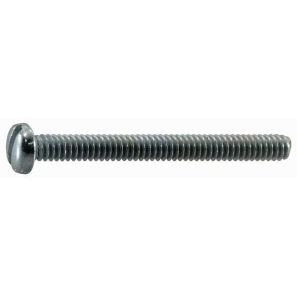 #3-48 x 1" Zinc Plated Steel Coarse Thread Slotted Pan Head Machine Screws