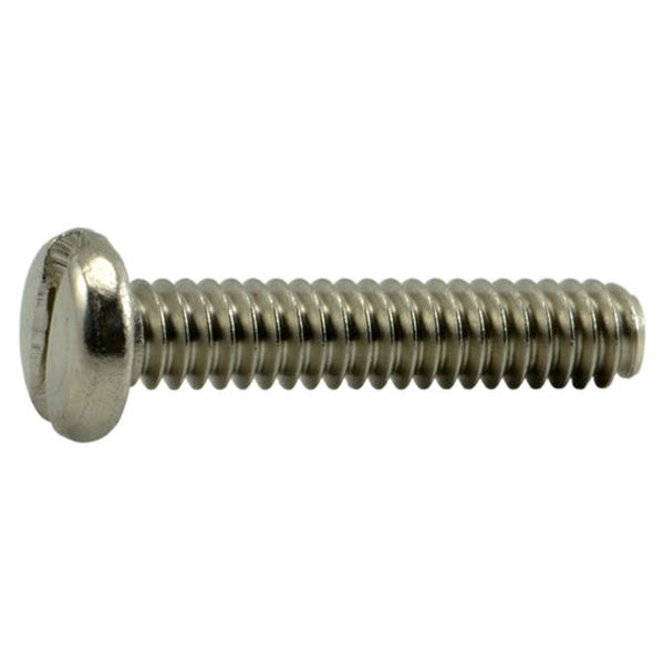 #3-48 x 1/2" 18-8 Stainless Steel Coarse Thread Slotted Pan Head Machine Screws