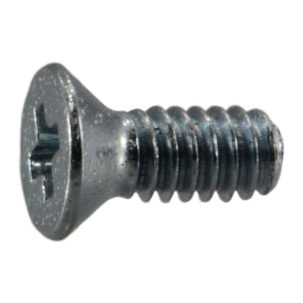#3-48 x 1/4" Zinc Plated Steel Coarse Thread Phillips Flat Head Machine Screws
