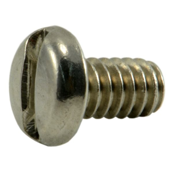 #3-48 x 3/16" 18-8 Stainless Steel Coarse Thread Slotted Pan Head Machine Screws