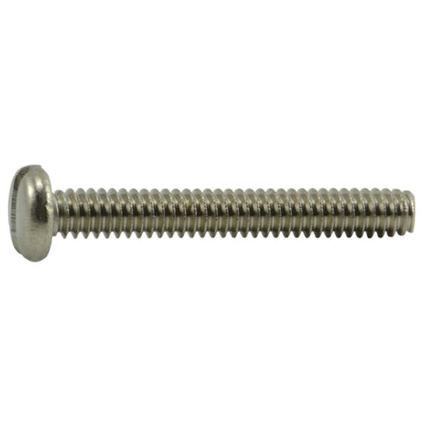 #3-48 x 3/4" 18-8 Stainless Steel Coarse Thread Slotted Pan Head Machine Screws