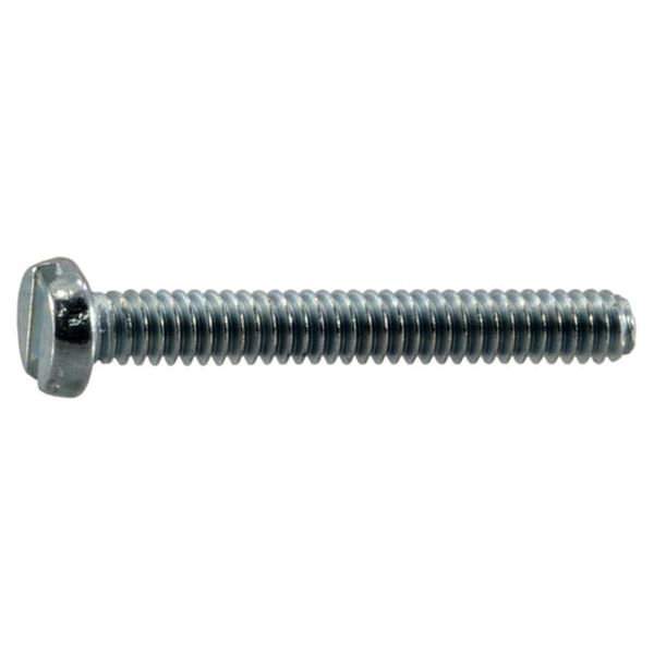 #3-48 x 3/4" Zinc Plated Steel Coarse Thread Slotted Pan Head Machine Screws