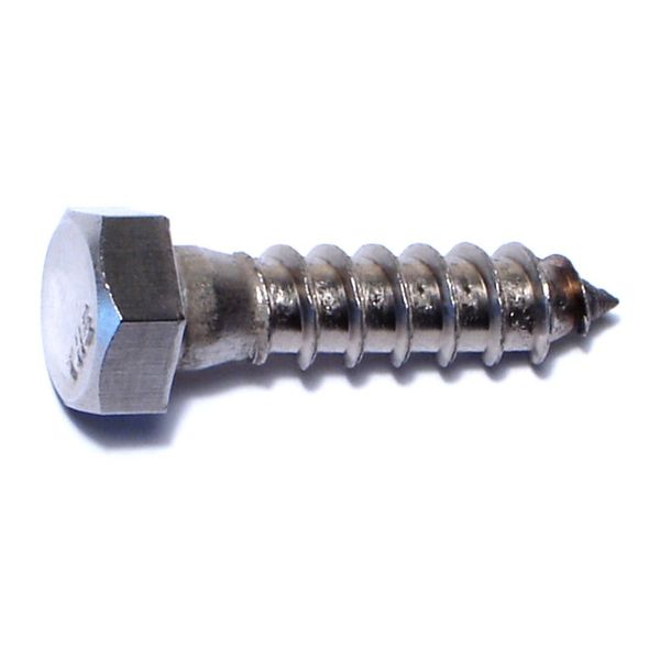 3/8" x 1-1/2" 18-8 Stainless Steel Hex Head Lag Screws