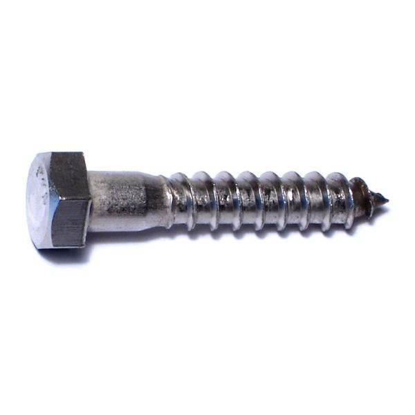 3/8" x 2" 18-8 Stainless Steel Hex Head Lag Screws