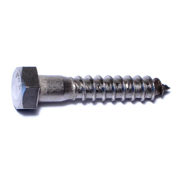 3/8" x 2" 18-8 Stainless Steel Hex Head Lag Screws