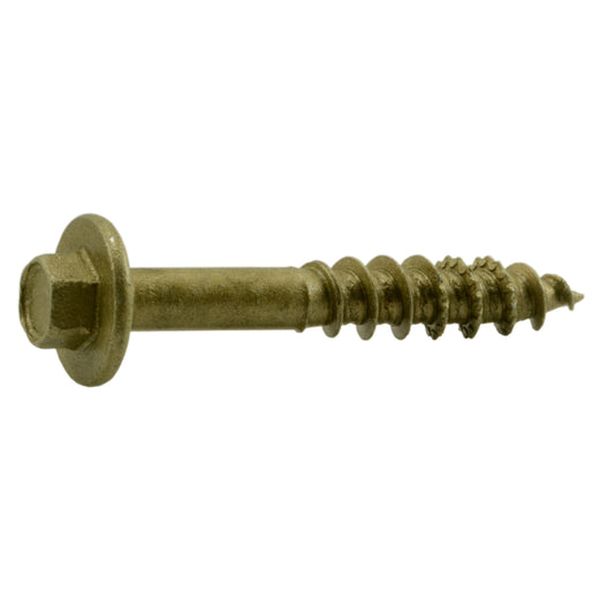3/8" x 2" Tan XL1500 Coated Steel Hex Washer Head Saberdrive Construction Lag Screws