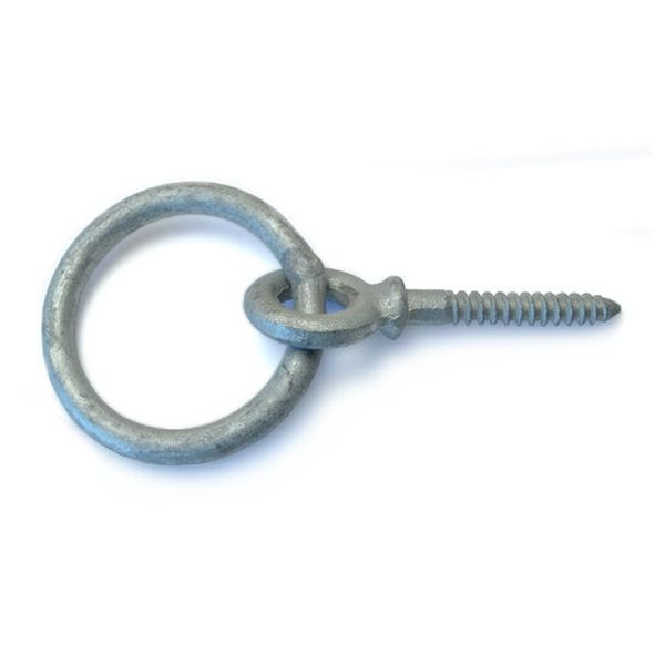 3/8" x 2-1/2" Galvanized Shoulder Screw Ring Bolts