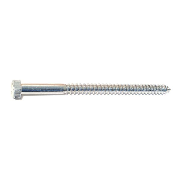 3/8" x 6" Zinc Plated Grade 2 / A307 Steel Hex Head Lag Screws