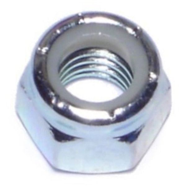 3/8"-16 Zinc Plated Grade 2 Steel Coarse Thread Nylon Insert Lock Nuts