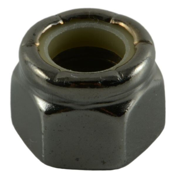 3/8"-16 Black Chrome Plated Steel Coarse Thread Nylon Insert Lock Nuts