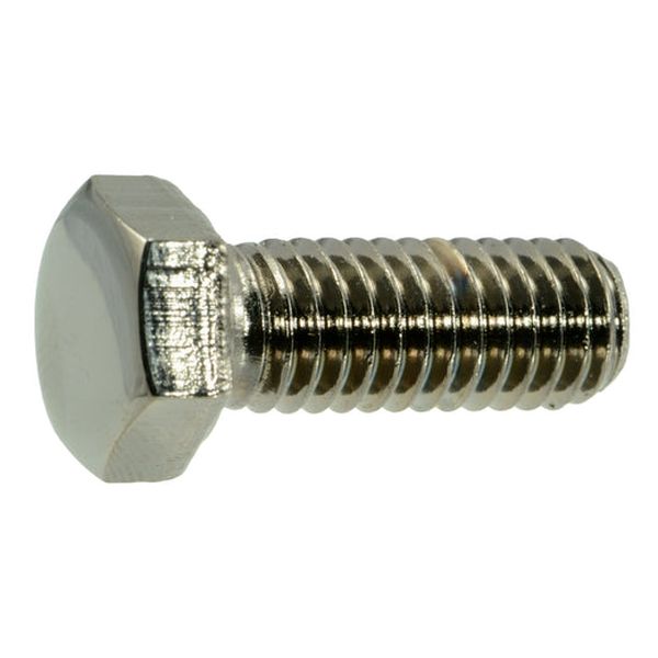 3/8"-16 x 1" Black Chrome Plated Steel Coarse Thread Hex Cap Screws