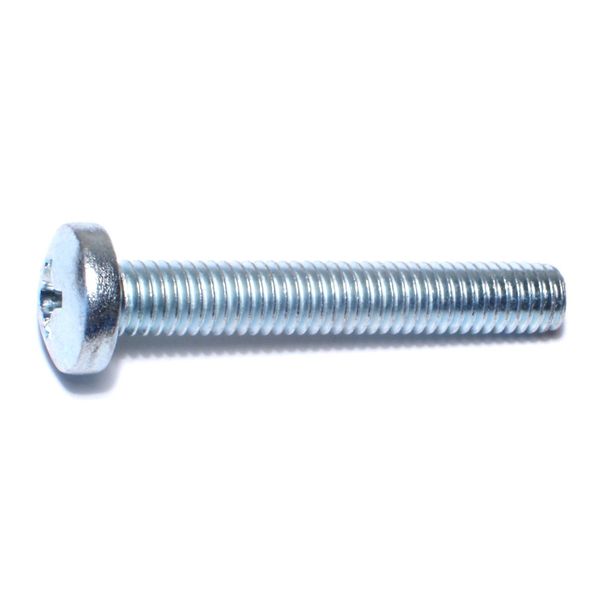 3/8"-16 x 2-1/2" Zinc Plated Steel Coarse Thread Phillips Pan Head Machine Screws