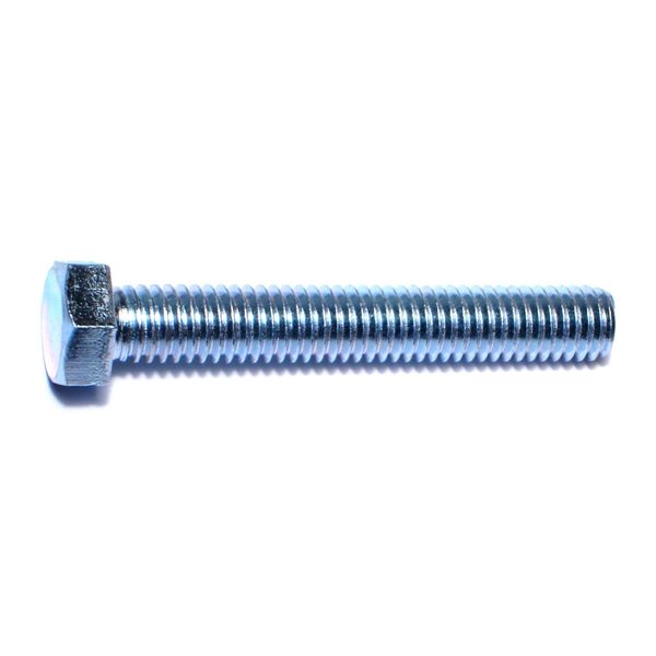 3/8"-16 x 2-1/2" Zinc Plated Steel Coarse Full Thread Hex Head Tap Bolts