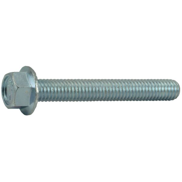 3/8"-16 x 2-3/4" Zinc Plated Grade 5 Steel Coarse Thread Hex Washer Head Serrated Flange Bolts