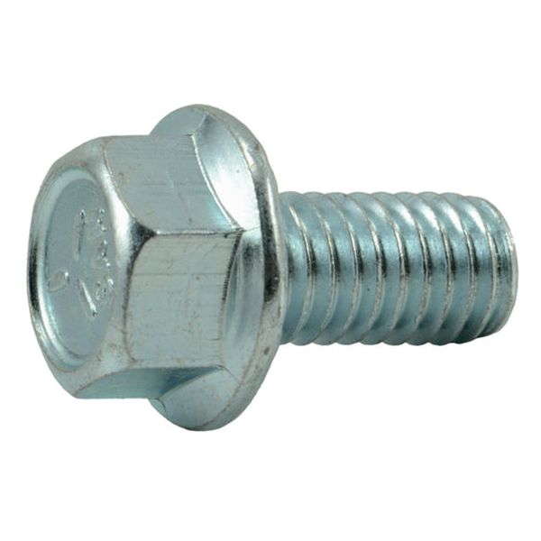 3/8"-16 x 3/4" Zinc Plated Grade 5 Steel Coarse Thread Hex Washer Head Serrated Flange Bolts