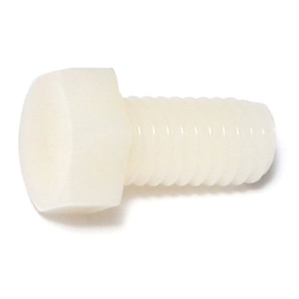 3/8"-16 x 3/4" Nylon Plastic Coarse Thread Hex Bolts