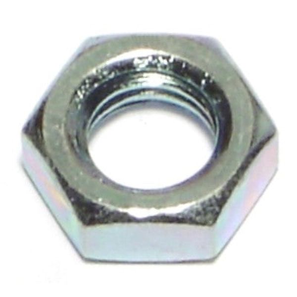 3/8"-16 x 5/8" Zinc Plated Steel Coarse Thread Hex Jam Nuts