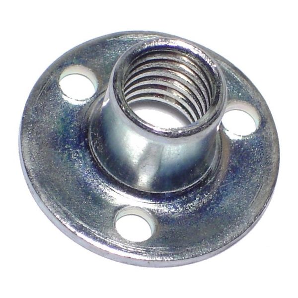 3/8"-16 x 7/16" Zinc Plated Steel Coarse Thread Brad Hole Tee Nuts (10 pcs.)