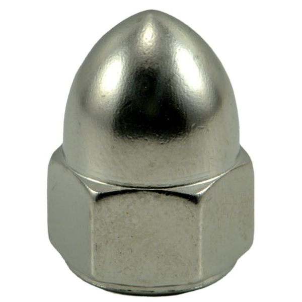 3/8"-24 Polished 18-8 Stainless Steel Fine Thread Acorn Cap Nuts