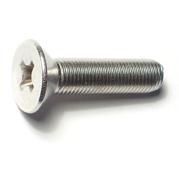 3/8"-24 x 1-1/2" 18-8 Stainless Steel Fine Thread Phillips Flat Head Machine Screws