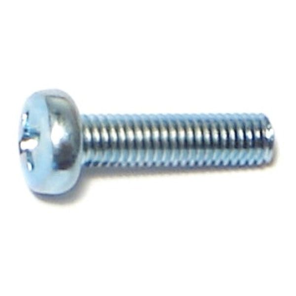 3mm-0.5 x 12mm Zinc Plated Class 4.8 Steel Coarse Thread Phillips Pan Head Machine Screws