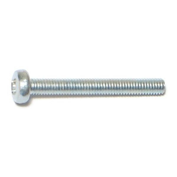 3mm-0.5 x 25mm Zinc Plated Class 4.8 Steel Coarse Thread Phillips Pan Head Machine Screws