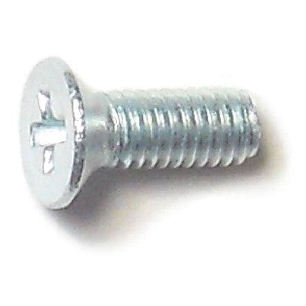 3mm-0.5 x 8mm Zinc Plated Class 4.8 Steel Coarse Thread Phillips Flat Head Machine Screws
