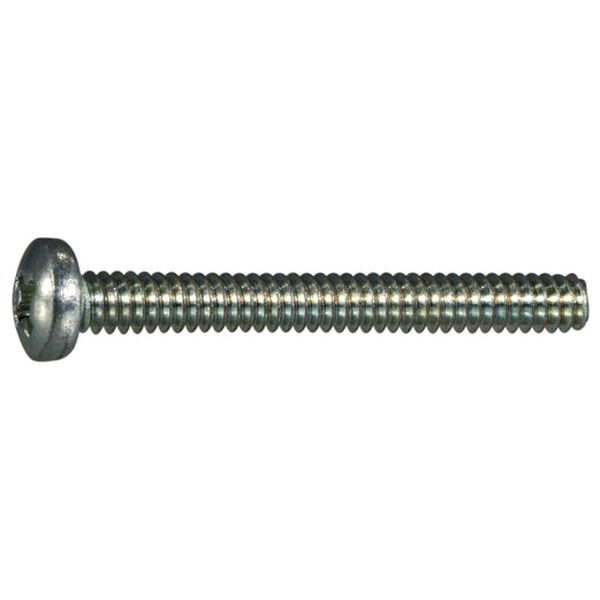 #4-40 x 1" Zinc Plated Steel Coarse Thread Phillips Pan Head Machine Screws