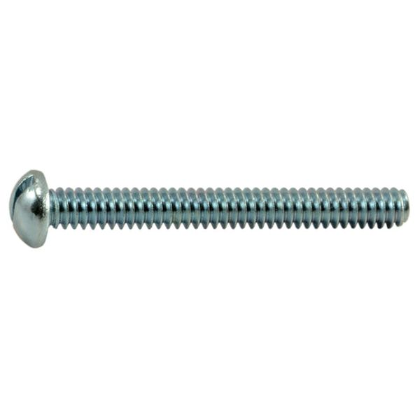 #4-40 x 1" Zinc Plated Steel Coarse Thread Slotted Round Head Machine Screws