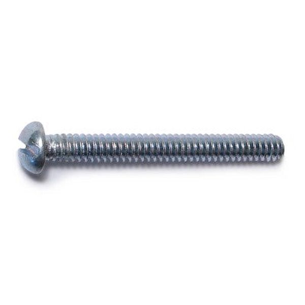 #4-40 x 1" Zinc Plated Steel Coarse Thread Slotted Round Head Machine Screws