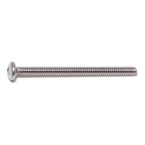 #4-40 x 1-1/2" 18-8 Stainless Steel Coarse Thread Phillips Pan Head Machine Screws