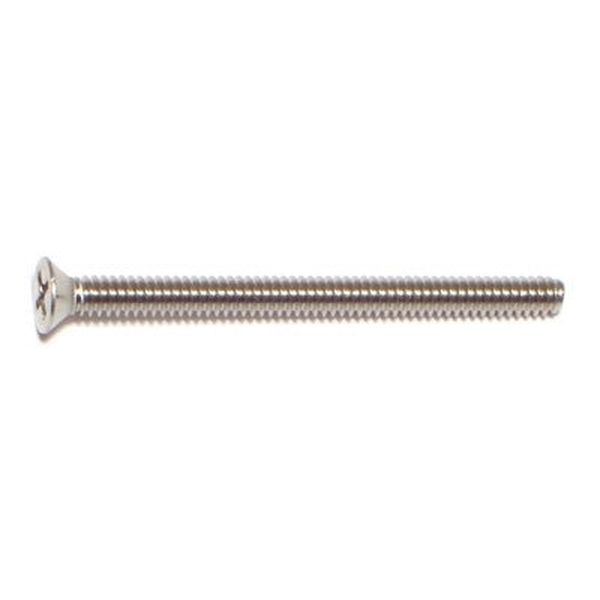 #4-40 x 1-1/2" 18-8 Stainless Steel Coarse Thread Phillips Flat Head Machine Screws