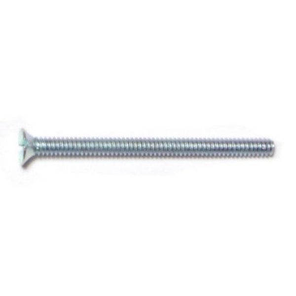 #4-40 x 1-1/2" Zinc Plated Steel Coarse Thread Slotted Flat Head Machine Screws