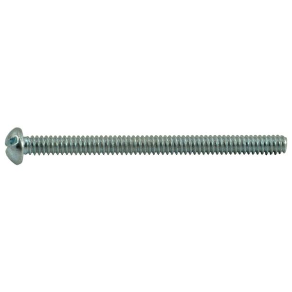 #4-40 x 1-1/2" Zinc Plated Steel Coarse Thread Slotted Round Head Machine Screws