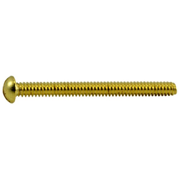 #4-40 x 1-1/4" Brass Coarse Thread Slotted Round Head Machine Screws