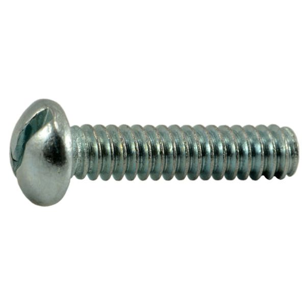 #4-40 x 1/2" Zinc Plated Steel Coarse Thread Slotted Round Head Machine Screws