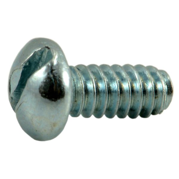 #4-40 x 1/4" Zinc Plated Steel Coarse Thread Slotted Round Head Machine Screws