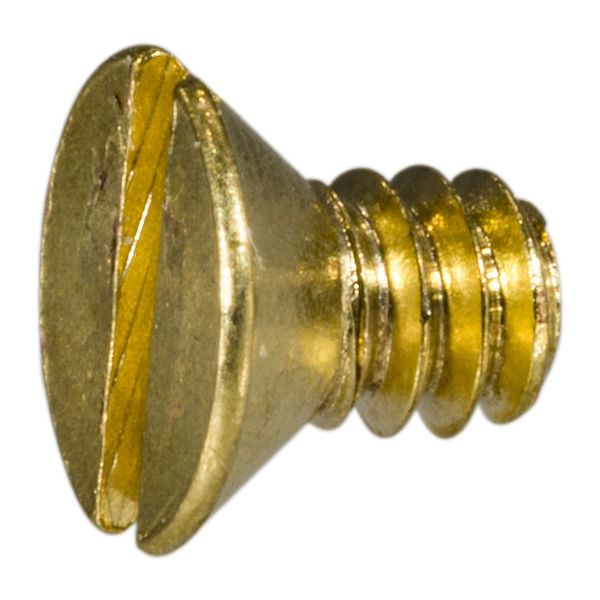 #4-40 x 3/16" Brass Coarse Thread Slotted Flat Head Machine Screws