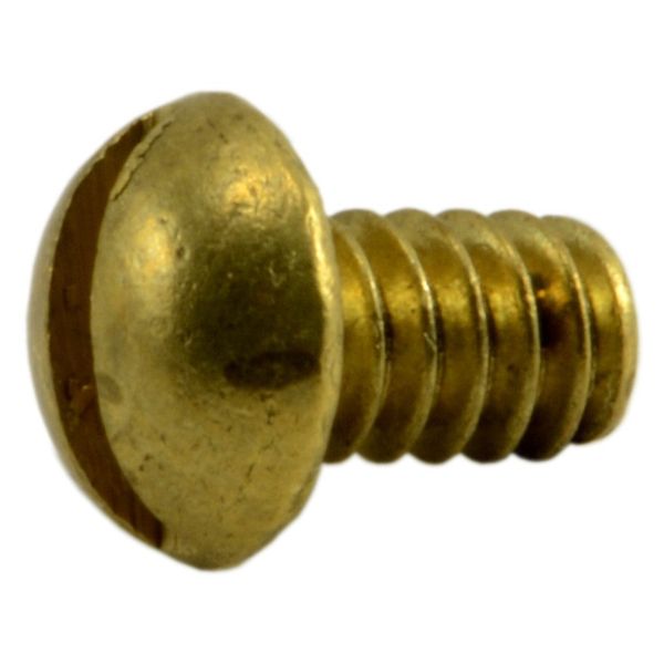#4-40 x 3/16" Brass Coarse Thread Slotted Round Head Machine Screws