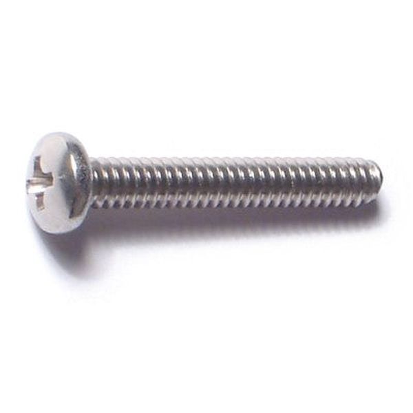 #4-40 x 3/4" 18-8 Stainless Steel Coarse Thread Phillips Pan Head Machine Screws
