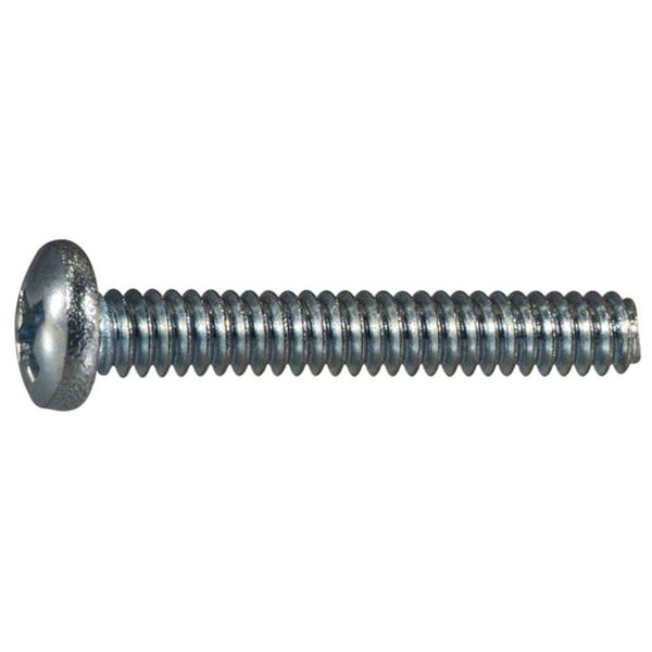 #4-40 x 3/4" Zinc Plated Steel Coarse Thread Phillips Pan Head Machine Screws