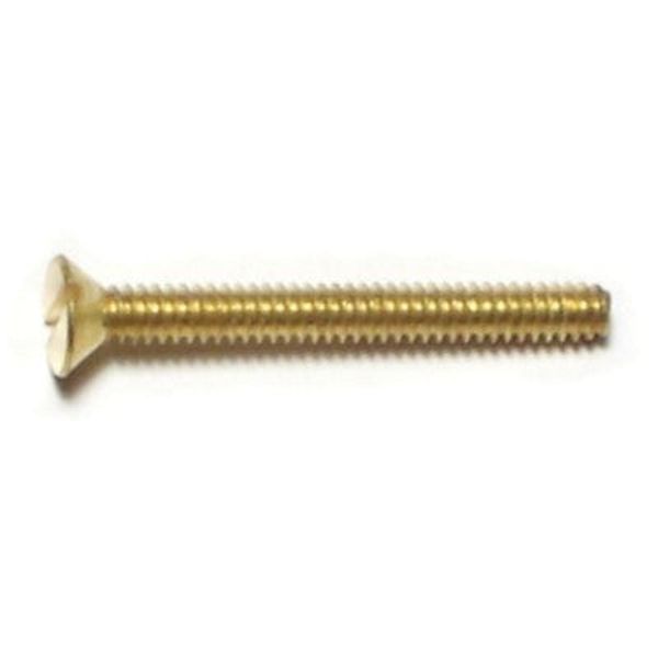 #4-40 x 3/4" Brass Coarse Thread Slotted Flat Head Machine Screws