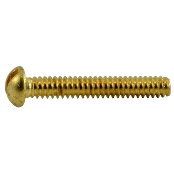 #4-40 x 3/4" Brass Coarse Thread Slotted Round Head Machine Screws