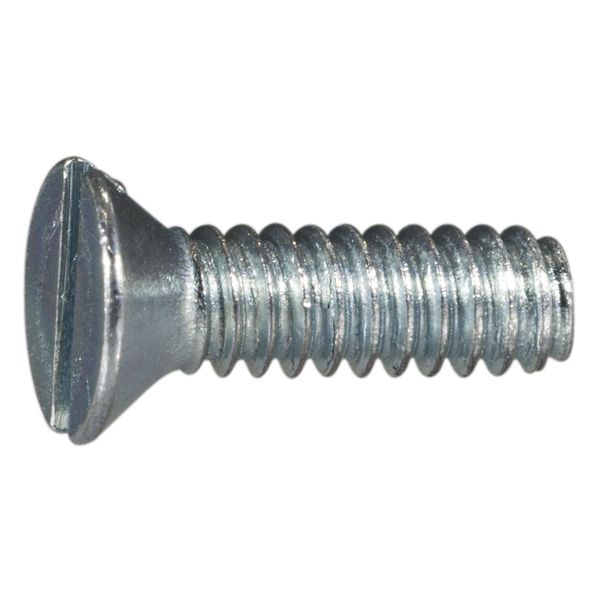#4-40 x 3/8" Zinc Plated Steel Coarse Thread Slotted Flat Head Machine Screws