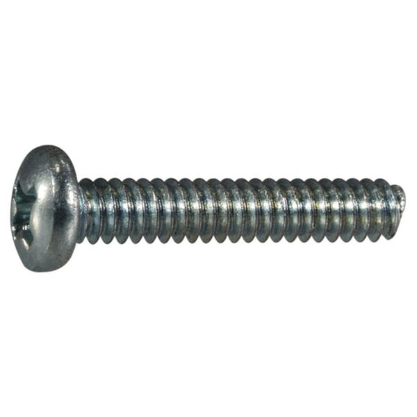 #4-40 x 5/8" Zinc Plated Steel Coarse Thread Phillips Pan Head Machine Screws
